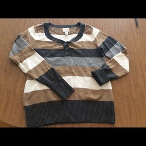 St. John’s Bay striped sweater, Henley style